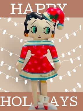 Betty Boop 2011 Santa Holiday Vinyl Rag Doll
